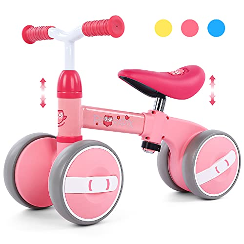 Peradix Baby Balance Bikes, Adjustable Toddler Bikes for 10-36 Months, Gifts for 1 2 Year Old Girl with Adjustable Seat Handlebar, 1st Birthday Gift for 12 Months, Ideas Christmas Toys Gifts for Kids