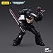 BEERISE JOYTOY 1/18 Action Figures - Warhammer 40,000 Space Marines Black Templars Outriders Brother Valtus - 4‘’,Classic Character,Collectible,Age 15 and Above