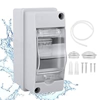 Sicherungskasten Aufputz Verteilerkasten Aufputz Unterverteilung Kleinverteiler Aufputzverteiler Bestückt 2 Module Verteilerkasten IP65 für Innen- Und Außenbereich Gärten Bauernhöfe