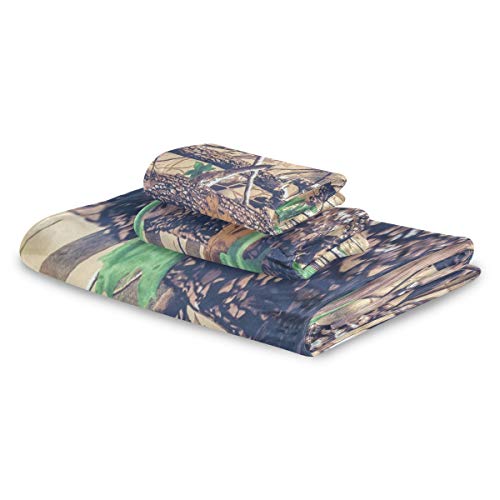 Blueangle Military Texture Camo Towel Set Of 3, 1 Bath Towels, 1 Hand Towels, 1 Washcloths, Highly Absorbent Towels For Bathroom #TOP1