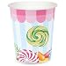 BirthdayExpress Carnival Candy Shoppe Party Supplies - 9 oz. Paper Cups (8)