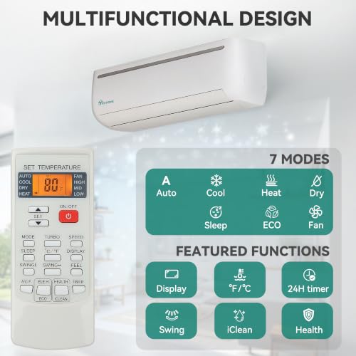 Image of YITAHOME 48000 BTU Mini Split AC /Heating System 18.5 SEER2 24K*2 | WiFi Enabled 230V Dual Zone Ductless Air Conditioner with 2 Outdoor Units, Enable Different Modes Simultaneously