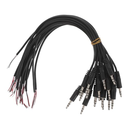 Cable de audio macho HEALSOPTHY con conector aux abierto para reparación de micrófonos y cascos 1