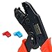 Baomain Ratchet Crimper Plier HS-07FL Flag Female Quick Disconnects Crimping Tools Use for 1.5-2.5 mm² (15-13 AWG) Red