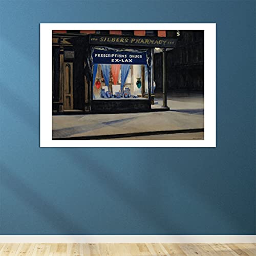 Edward Hopper Drug Store extra large mat pour masquer un mur vide - 4