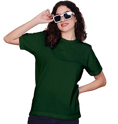 Image of Sleepynuts Women Boyfriend Plain Round Neck Half Sleeve T-Shirt