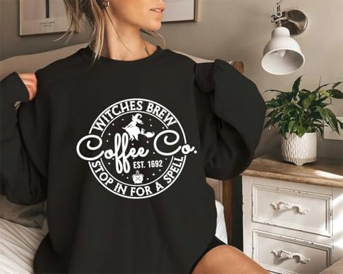 Halloween Witches Brew Coffee Co Sweatshirt Witches Brew Coffee Co Hoodie Vintage Graphic Tees Long Sleeve3