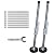 KARRYTON Ladder Levelers for Type II,I and IA Extension Ladders up to 32’,with Anti-Slip Threaded and Adjustable Extension Ladder Legs for Stairs and All Surfaces - Pair (Standard Version ?20"?)