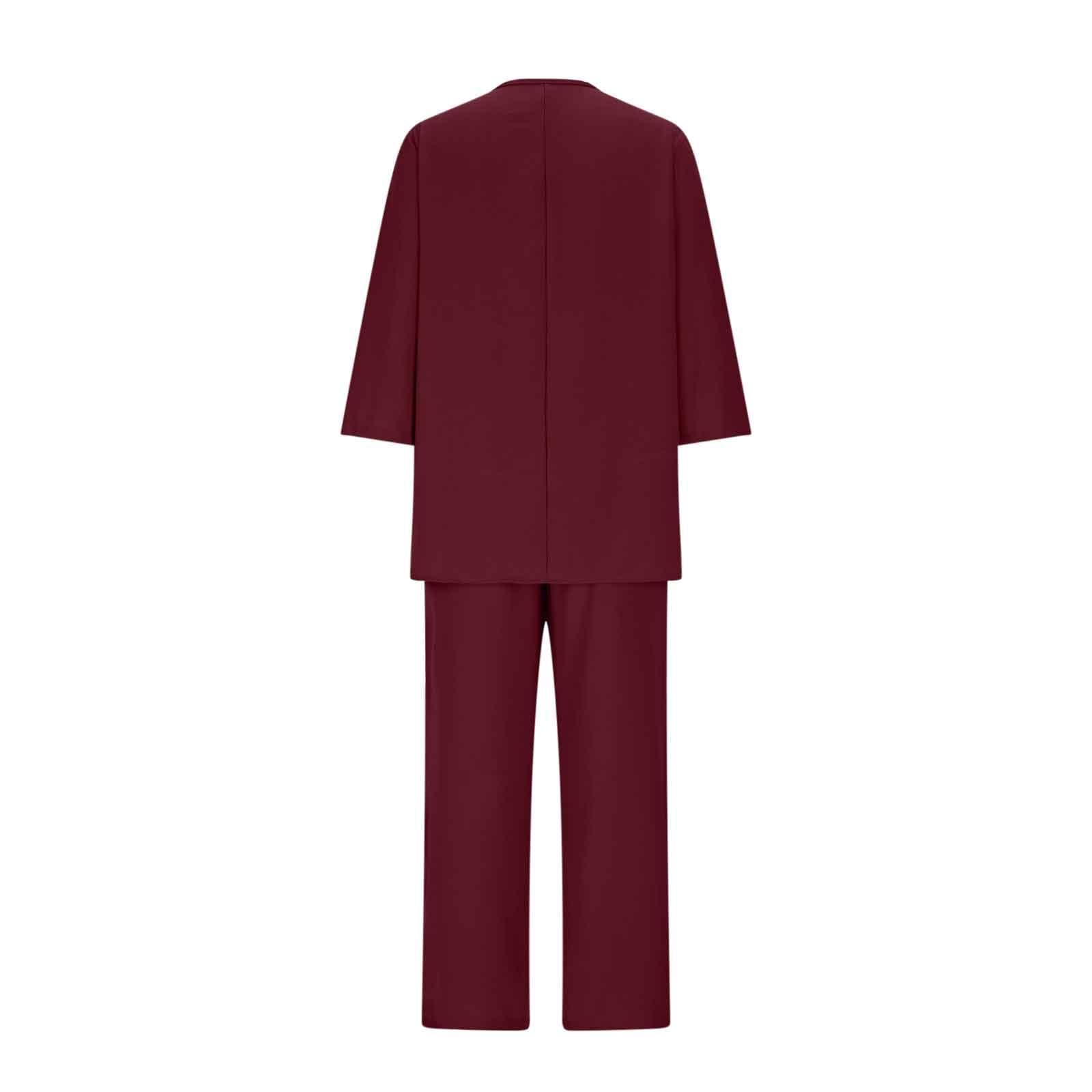 Ensemble Lin Pour Femme Eté Chic Chemise Lin Femme Manches Courtes Et Col Round Et Pantalon Large Deux Pièces Loungewear Set Ample Fluide Vetement Femmes Ete 2 Pièces Sets