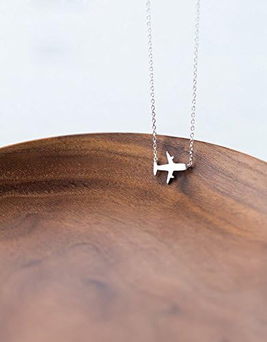 Helen de Lete Original Frosted Women's Airplane 925 Sterling Silver Collar Necklace for Women - Image 4