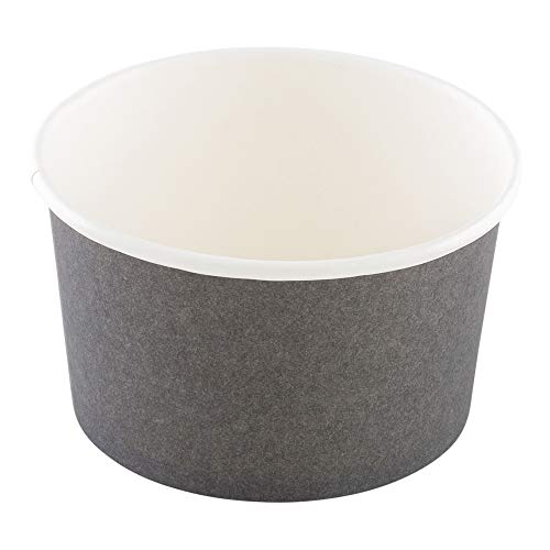 Image of Coppetta 12-Ounce Dessert Cups, 50 Disposable Ice Cream Cups - Lids Sold Separately, Sturdy, Gray Paper Frozen Yogurt Bowls, For Hot And Cold Foods, Perfect For Gelato Or Mousse - Restaurantware
