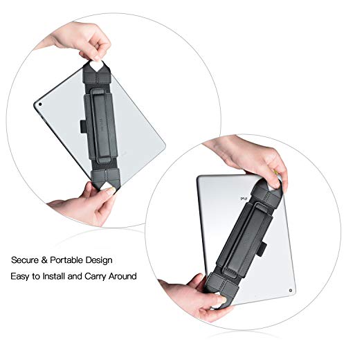 Joylink Ipad Hand Holder Strap With Pen Loop And 360°Swivel Leather Handle Grip Elastic Belt For 10.1" Tablets (Ipad Air Pro Samsung Nexus), Black Upgrade Version #TOP7
