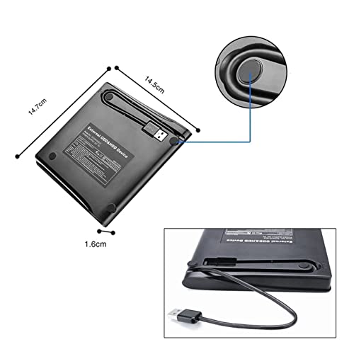 DVD Player Portable USB 3.0 DVD-ROM External Slim CD ROM miniatura 6