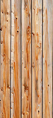 Bilderdepot24 Türtapete selbstklebend Holzplanken 90x200 cm - einteilig Türaufkleber Türfolie Türposter - Holz Struktur Textur braun