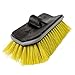 DocaPole Hard Bristle Deck Brush and Bi-Level Scrub Brush Extension Pole Attachment (11") | Long Handle Scrub Brush and Deck Brush for Deck, House Siding, Brick, Concrete and more (Pole Not Included)