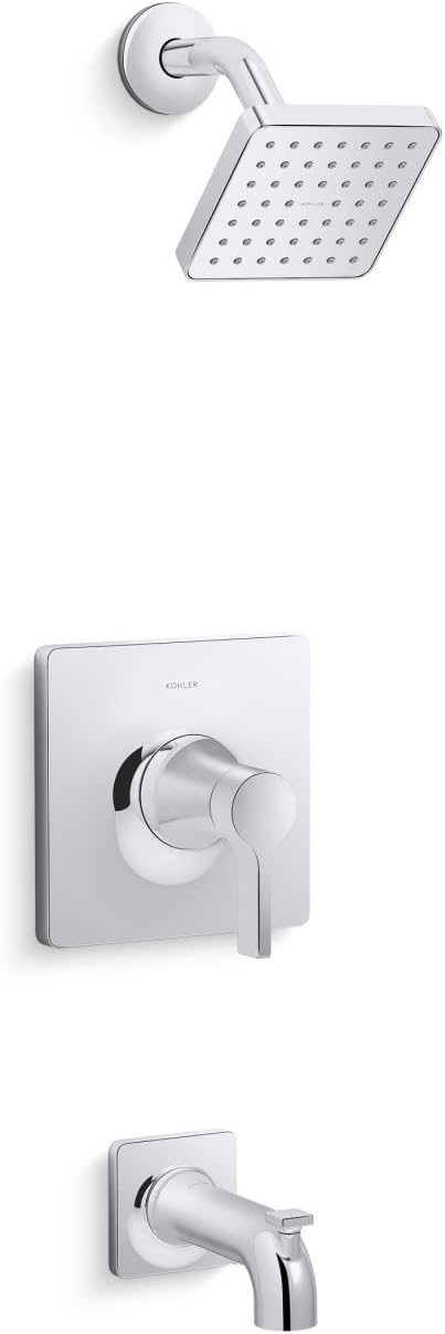 KohlerTS28127-4G-CP Venza Rite-Temp 1.75 gpm Bath and Shower Faucet Trim Set, Polished Chrome