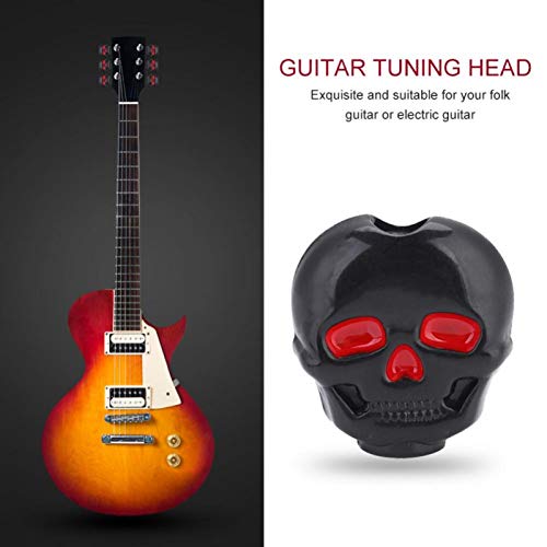 6 peças de afinação de guitarra, cabeças de máquina em forma de caveira, botões de afinação de plást