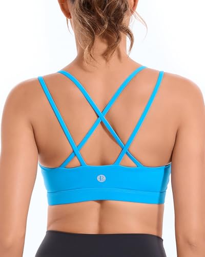 Image of RUNNING GIRL Sports Bras for Women High Support,Criss-Cross Back Strappy Bra Moulded Cup High Impact Workout Crop Tops