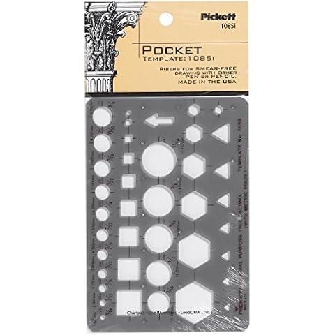 Pickett Pocket Template, Contains Circles, Squares, Hexagons and Triangles (1085I) Cover