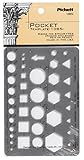 Fumo grigio modello Pickett tasca modello, contiene Circles, Squares, Hexagons e triangoli (1085I)