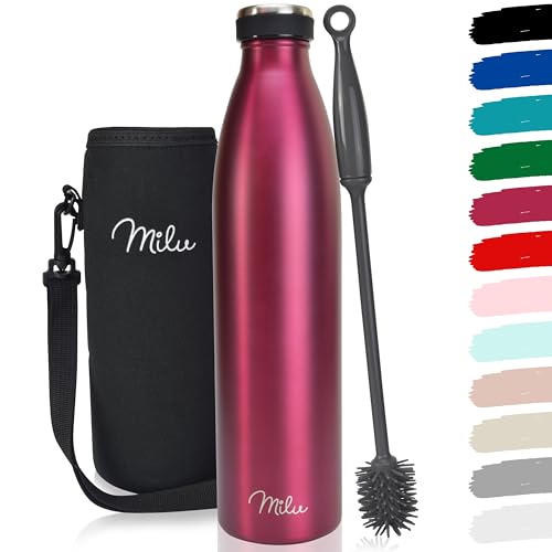 Milu Edelstahl Trinkflasche 350ml 500ml 750ml 1L 1,5L...