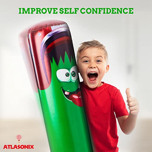 Inflatable Punching Bag For Kids - Kids Punching Bag For 3-8 Years - Kids Bop Bag 48 Inches With Bounce-Back Action For Practicing Karate, Taekwondo. Gift For Boys And Girls 3 4 5 6 7 8 #TOP7