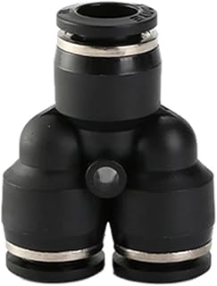 NPQRKJYH 10 Uds. Conector de tubo neumático negro Acoplamiento de liberación rápida 4mm 6mm 8mm 10mm 12mm conectores de tubo PY(8MM)