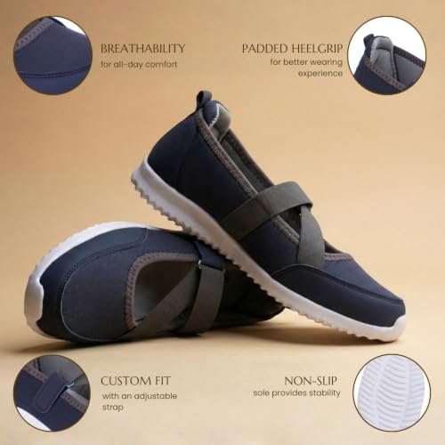 Image of TRASE Lightweight Ballet Flats Bellies for Women, Everyday Velcro Style and Comfort, Women Office Footwear, Shoes for Woman, Ballerina for Ladies and Girls