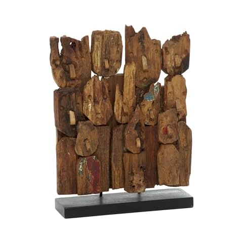 Deco 79 Teak Wood Abstract Sculpture Cover
