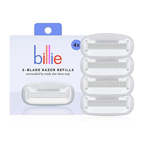 Billie Women’s Razor Blade Refills - Premium Quality 5-Blade Cartridges - Nickel-Free - Dermatologist-Approved - For a Smooth Shave - Pairs with the Billie Women’s Razor - 4 count Cover