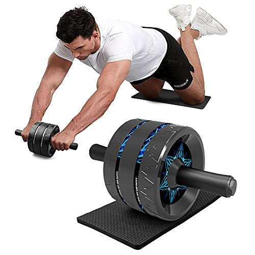 Buikroller buiktrainer afroller buikspiertrainer met gevoerde kniemat, abdominale trainer voor mannen en vrouwen, thuis… - Image 3