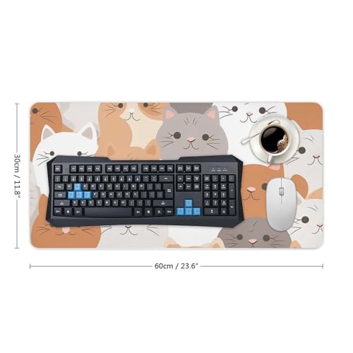 Protector Orange Cats Desk Pad Grande Resistente Agua y Antideslizante miniatura 2