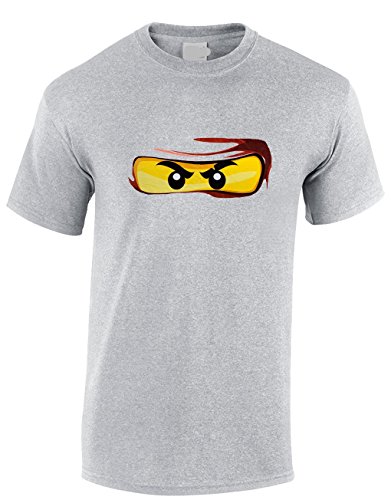Image of Crown Designs Bricks Eyes Design Family Movie Film Inspired for Men & Teenagers T-Shirts Tops - Grey/Small