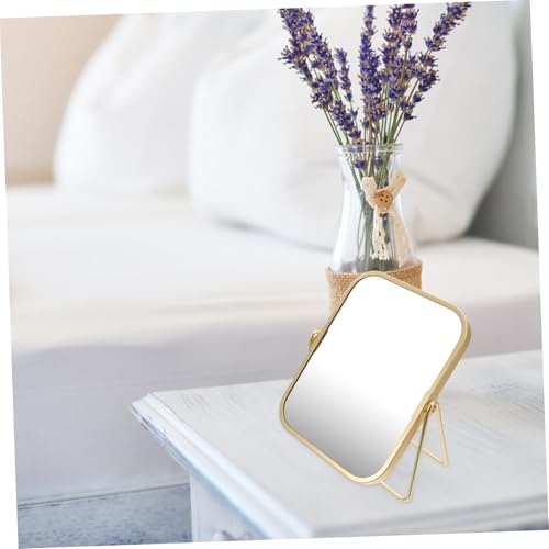Miroir de maquillage double face pivotant avec support compact pour une décoration moderne