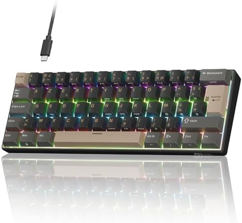 RK ROYAL KLUDGE C61 HE Clavier magnétique AZERTY Filaire 60%, int...