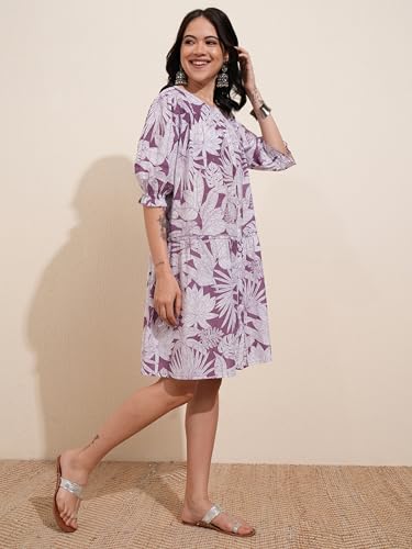 Image of Vishudh Women's Casual Dress | Comfortable Everyday Wear for All Occasions | Chic & Versatile Fashion for Women