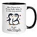 Ich liebe Dich Geschenk f&uuml;r Frauen & M&auml;nner | Liebes Tasse mit Spruch &ndash; Du bist mein Pinguin | Romantisches Geschenk Paar Partner Freund Freundin Sie Ihn | Hochzeitstag Jahrestag Valentinstag