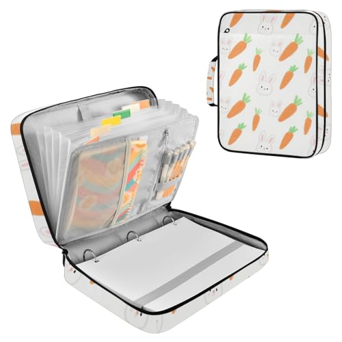 Carpeta clasificadora A4 con diseño de conejo y 7 compartimentos con cremallera 2