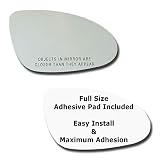Mirror Glass + Full Size Adhesive Pad for 2007-2010 Mercedes-Benz CLS550 Passenger Side Replacement