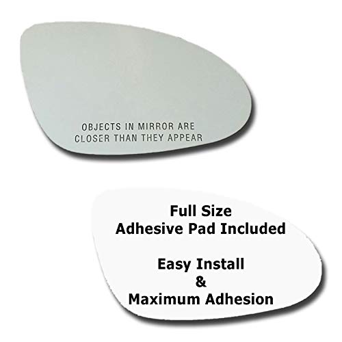 Mirror Glass + Full Size Adhesive Pad For 2007-2010 Mercedes-Benz Cls550 Passenger Side Replacement (2007 2008 2009 2010 07 08 09 10) #TOP12