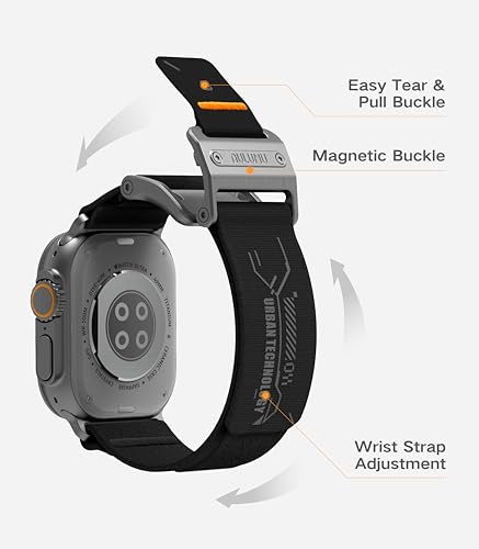 Image of Aulumu A11 for Apple Watch Ultra 49mm Band for Men Mag Buckle Slim Band Designed | for Apple Watch Ultra 3 /2 /1 49mm, Series 11 /10 /9 /8 /SE2 /7 /6 /SE /5 /4[46mm /45mm /44mm]