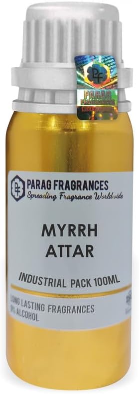 Parag Fragrances White Oud Extra 100Ml (Wholesale Pack/Industrial Pack Attar) Grade-1 Quality / 0% Alcohol & Extremly Long Lasting Attar Perfume For Personal & Religious Use