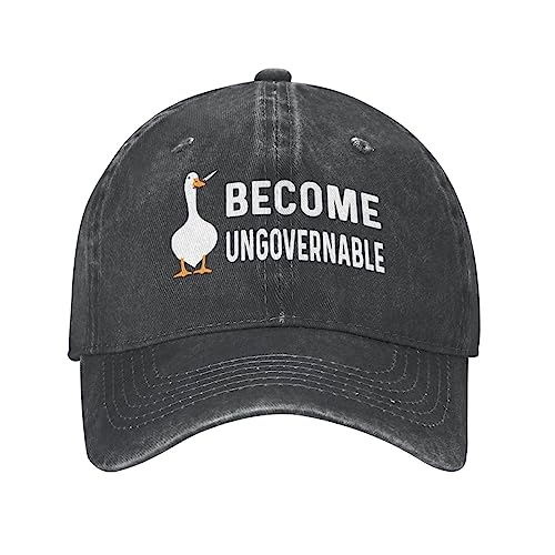 Chapeau d'oie drôle d'oie sur le chapeau lâche hommes chapeaux de baseball casquette drôle, Noir-003, Taille unique