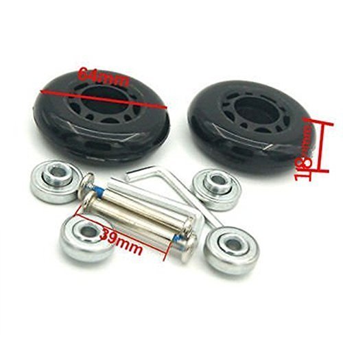 64X18mm Black Luggage Suitcase / Inline Outdoor Skate