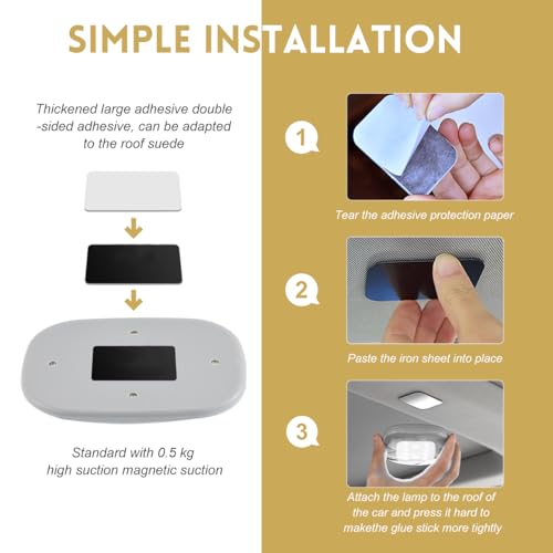 Luz de Techo Interiores para Auto con 10 LEDs, Recargable USB miniatura 3