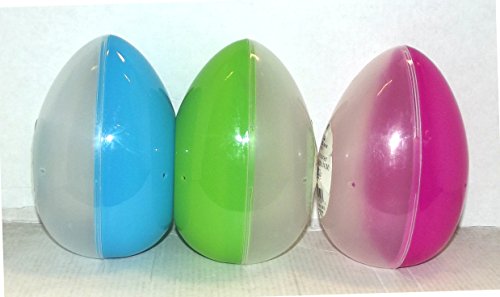 Easter Egg Hunt Jumbo Half Clear Half Solid Egg, 3 Count, Assorted