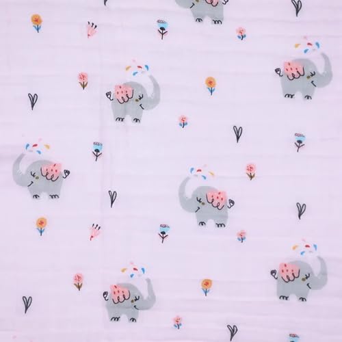 Image of SMILE BABY 100% Organic Cotton 6-Layer Muslin Baby Blanket (100x110 cm) is Super Soft, Breathable, and Gentle on Baby's Skin. Perfect for Comfort, Warmth, and Everyday use. Includes 1 Blanket