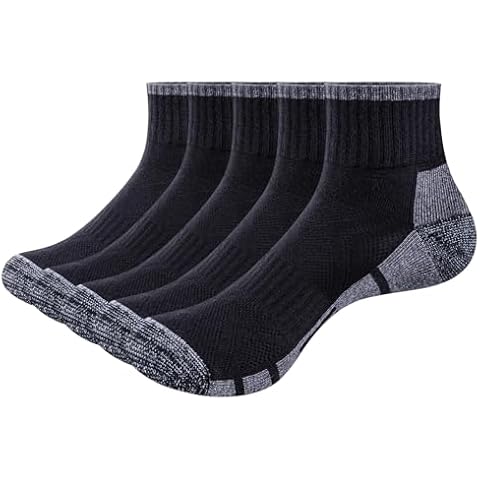 YUEDGE Men's Moisture Wicking Sports Socks Cover