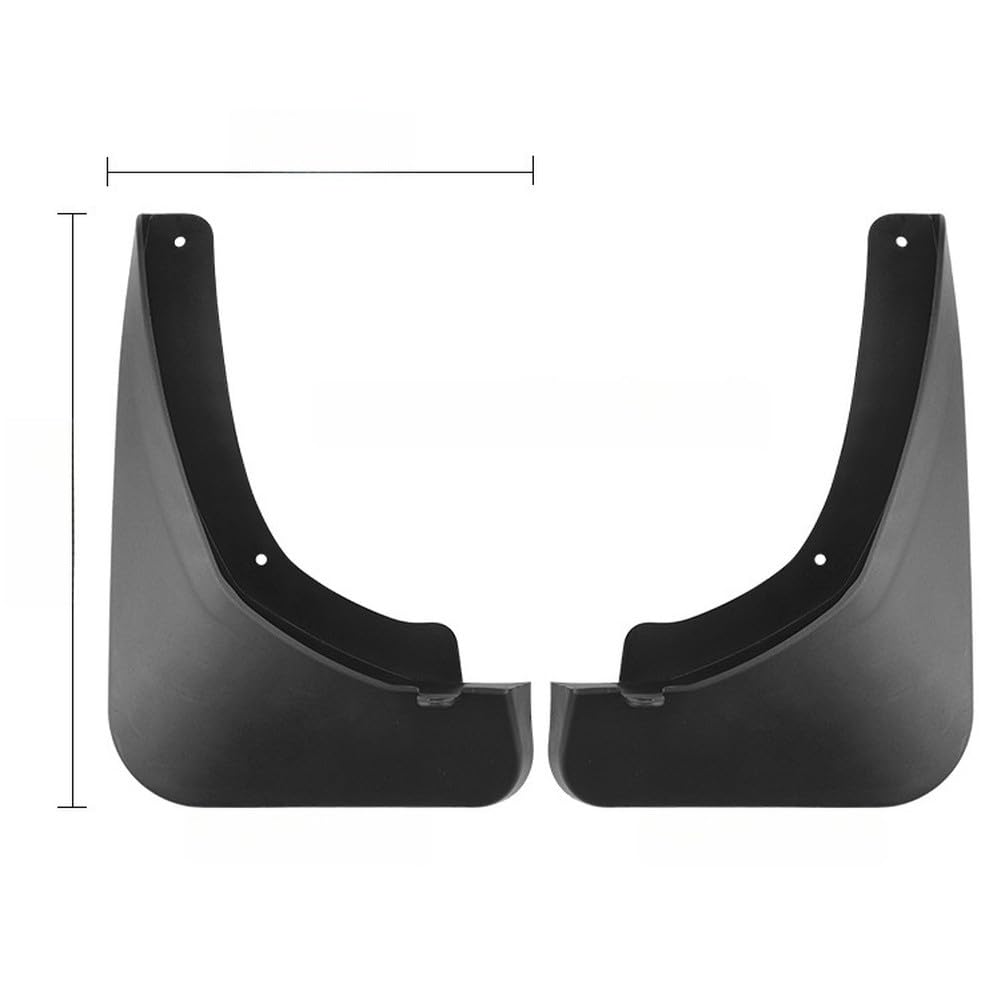 Guardabarros ABS negros duraderos, protectores de salpicaduras premium para tu coche 2016-2019