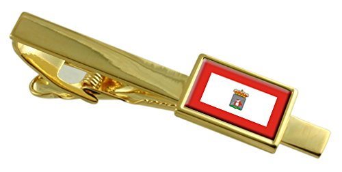 Pasador de corbata de Gijón color oro para bodas y eventos de gala
